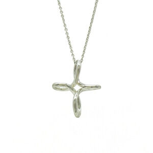 TIFFANYCo Tiffany Co Elsa Peretti Infinity Cross Necklace Pendant Silver